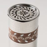 Pearl Collection Oud Burner, Silver, 8.5*8.5*16.5 cm image number 1