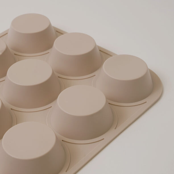 Alberto silicone muffin cake mould, 12 cups 32.5*24.8*3cm, cream image number 4