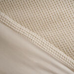 Boutique blanche cotton waffle comforter set 3pcs king 240*220cm, beige image number 3