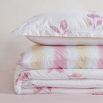 كوتاج طقم لحاف توين 4 قطع مايكروفايبر أبيض/وردي، 160*220 سم image number 4