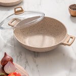 Alberto Deep Fry Pan Granite 33 cm With Cover image number 0