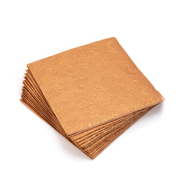 مناديل ورقية مربعة الشكل لون برونزي من الجانس  image number 0