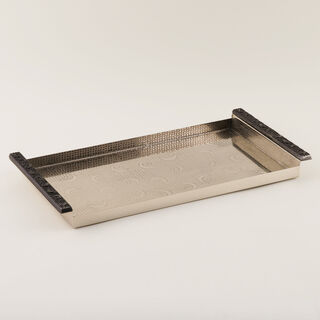 Dallaty Serving Tray, Silver, 46*24*3 cm