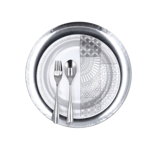 SHINY SILVER CHARGER PLATE image number 2