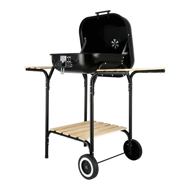 18" Square Trolly Grill In Black image number 3