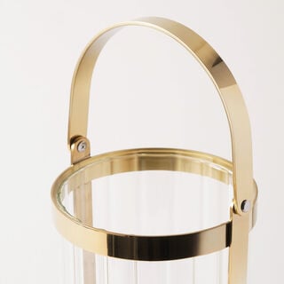 هومز حامل شموع معدن 10*10*13سم، ذهبي