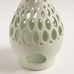 Homez gray ceramic candle holder 15.4*15.4*33 cm image number 3
