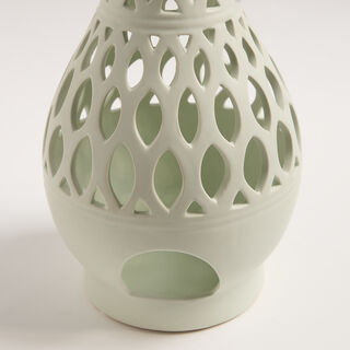 Homez gray ceramic candle holder 15.4*15.4*33 cm