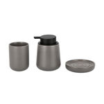 3 Pcs Stoneware Bath Set Green image number 0