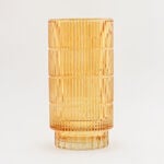 هومز فازة زجاج بني داكن مضلّع 14*14*27.6 سم image number 0