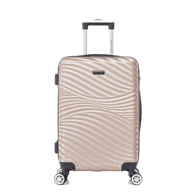 Travel vision durable ABS 4 pcs luggage set, champagne image number 2