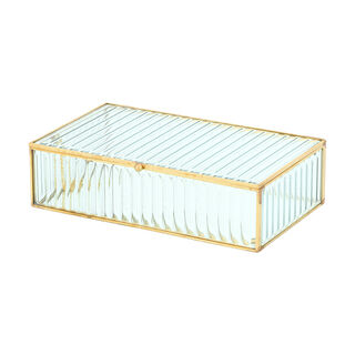 Glass Jewelry Box 24X14X6.5 Cm