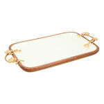 La Mesa Rectangle Serving Dish With Handle Large Out Enamel Gold 41X26Cm image number 0