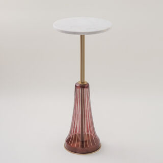 Homez marble side table 30*56cm, pink