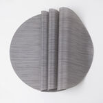 La Mesa 4pcs imitation leather rectangular placemats, grey 45*30cm image number 2