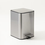 Cottage stainless steel square guard pedal bin 5L soft close, silver image number 0