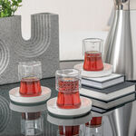 Dallaty white porcelain and glass tea cups set 12 pcs image number 0