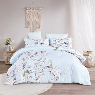 Cottage Microfiber Twin Comforter 4 Pcs Set, Multicolor, 220*160Cm