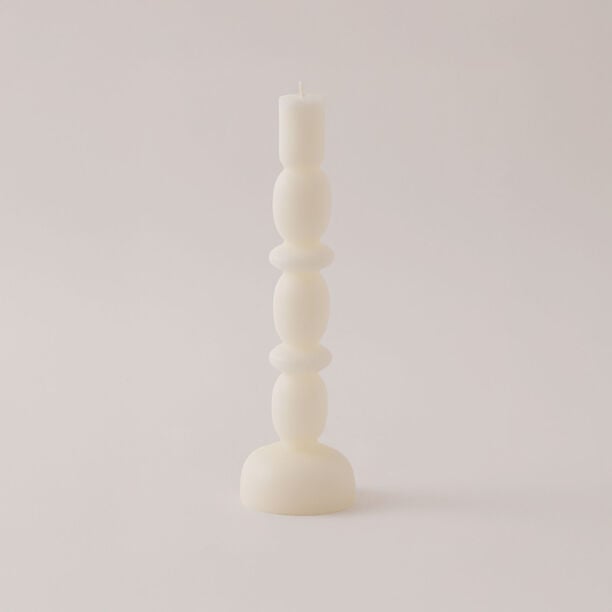 هومز شمعة كالم من شمع الصويا، أبيض 7.5*7.5*24.5سم image number 1