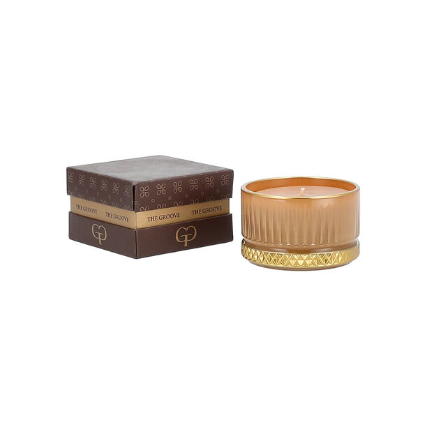 Gloria 9*5.5 Cm Milky Brown Gold Candle image number 1