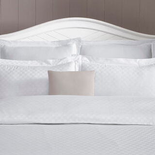 Duvet Cover Set 3 Pieces Cotton King Size Embroidery White 