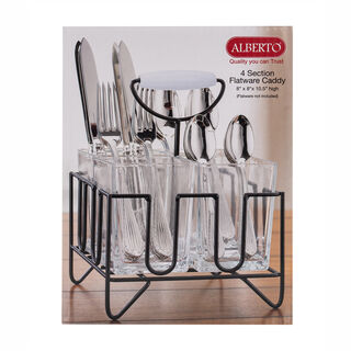 Alberto 4 Section Flatware Caddy With Stand