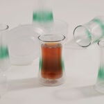 Dallaty 12pcs porcelain tea cup set, green image number 5