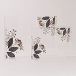 Dallaty Acrylic Serving Tray with Floral Print, Clear, 40*30*6 cm image number 4