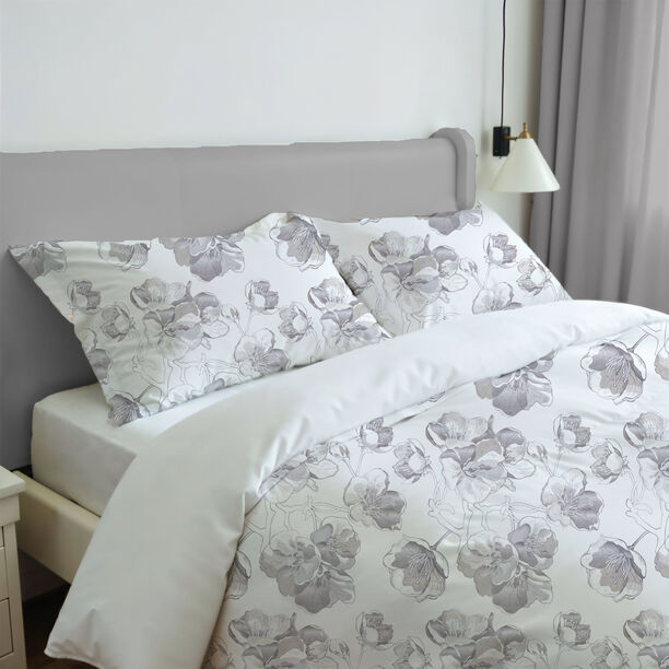 Cottage 6pcs lily grey design microfiber comforter set, king 220*240 cm image number 0