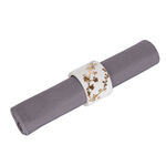 La Mesa Gold Leaf Napkin Ring 4 Pieces Set image number 2
