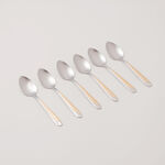 بنتولا طقم ملاعق شاي ستانلس ستيل بلمعة مرآة 6 قطع 2.5 ملم image number 0