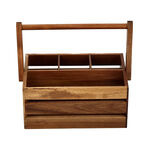 Acacia Wood Utensils Holder image number 2