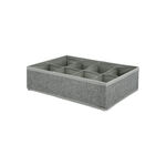 Fabric 8 Compartment Drawer Organizer Grey image number 1