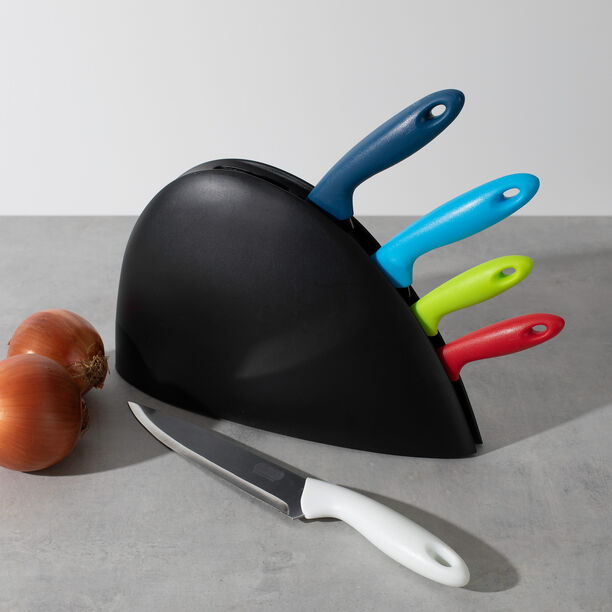 Alberto Knife Block With 5 Pieces Assorted Color Knives image number 5