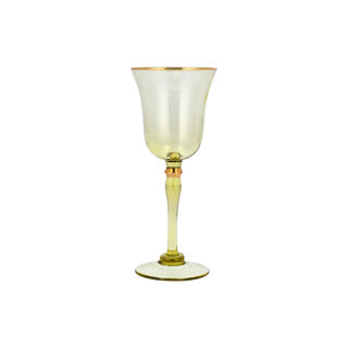 Anceints Set Of 4 Clear Juice Glass With Hony Luster