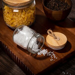 Alberto Mini Glass Jar With Wooden Lid And Hemp Rope image number 3