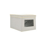 Fabric Storage Box With Lid & Transparent Side image number 1