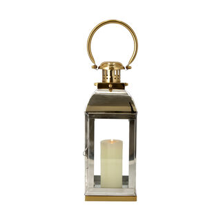 Lantern Stainless Steel Silver & Gold