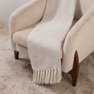 Geo pattern chenille jacquard throw 130*170cm