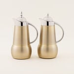 "دلتي طقم دلة ستيل قطعتين 1 لتر، ذهبي مع فضي image number 0