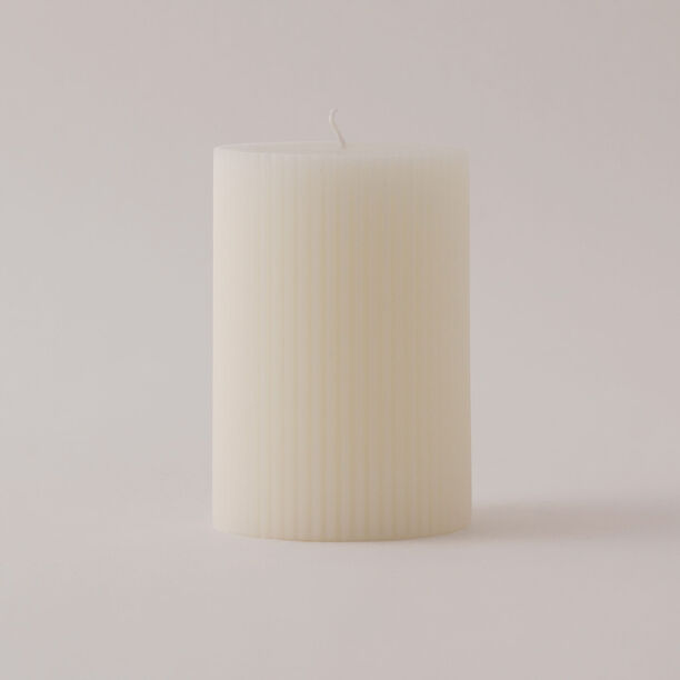 Homez soya wax line candle, white 7*7*10cm image number 0