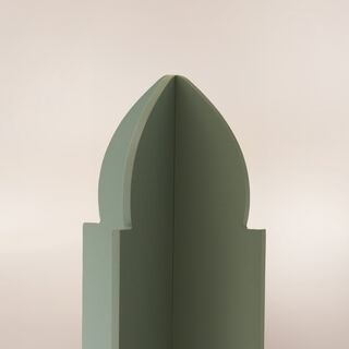 Homez Arched Wooden Ramadan Decorative Piece, Blue 35*14*14Cm