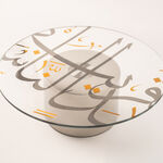 Oulfa gold & silver glass cake stand 72*40*39 cm image number 0