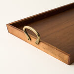 Dallaty rectangular wood tray with handel 54.3*35.6*8 cm image number 2