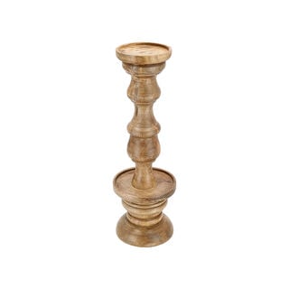 Tapper Candle Holder Wood  13.3*42.5 cm