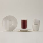 Dallaty white porcelain and glass Tea and coffee cups set 18 pcs image number 0