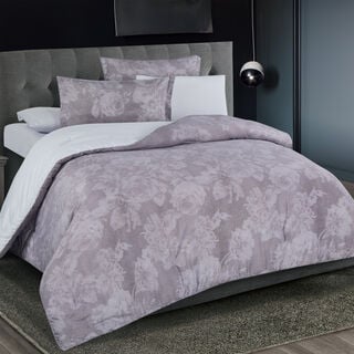 4 Pcs Comforter Twin Size Set Grey Rose