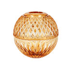 AMBER CRYSTAL TISSUE BOX ROUND SHAPE image number 1