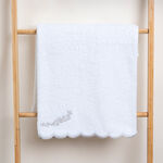 Flower Edge Embroidered Border 100% Cotton Hand Towel White 100% Cotton 50*100 cm image number 3