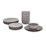 La Mesa grey stoneware 18 pc Dinner set image number 0